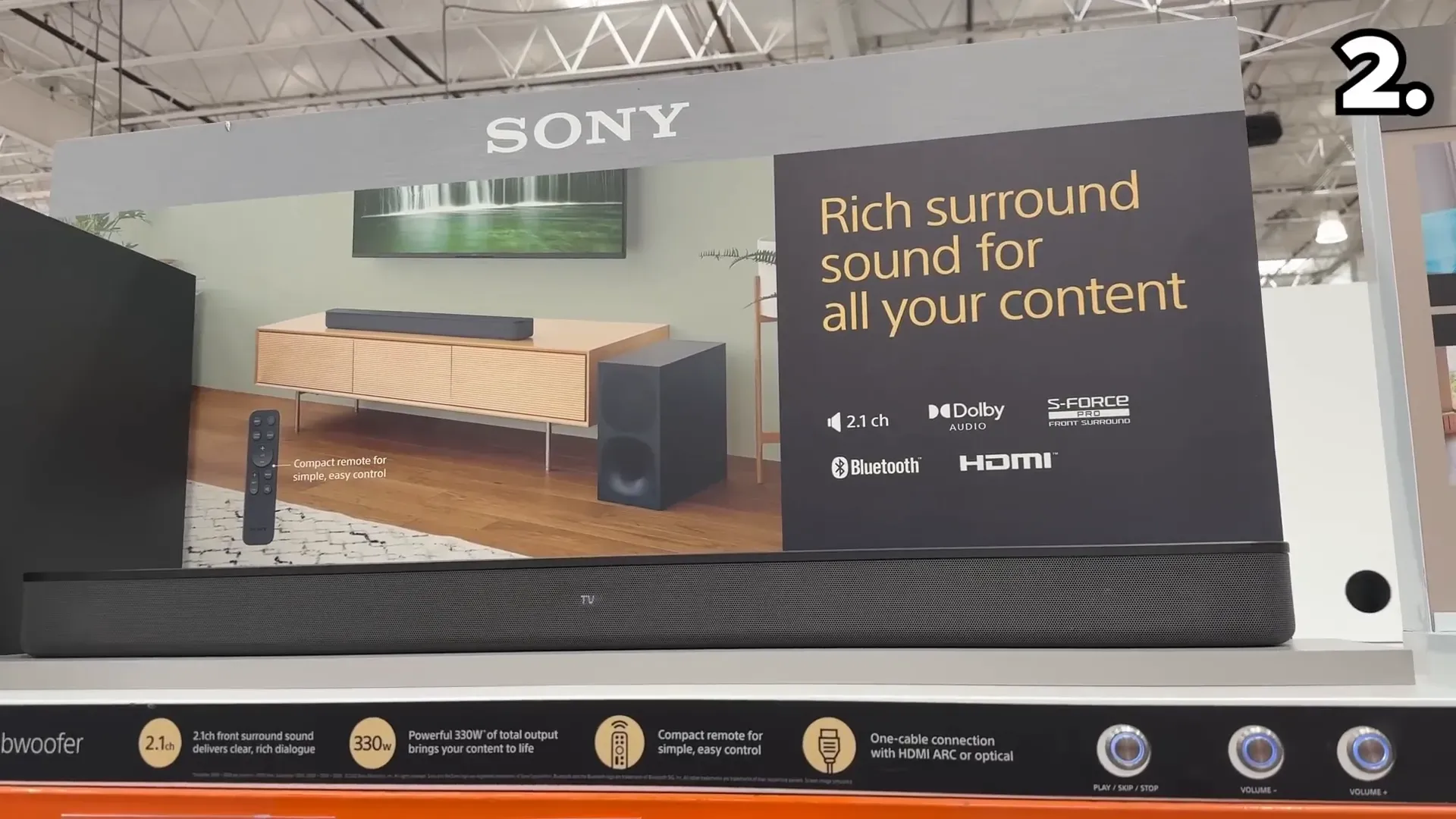 Sony soundbar with wireless subwoofer for $150