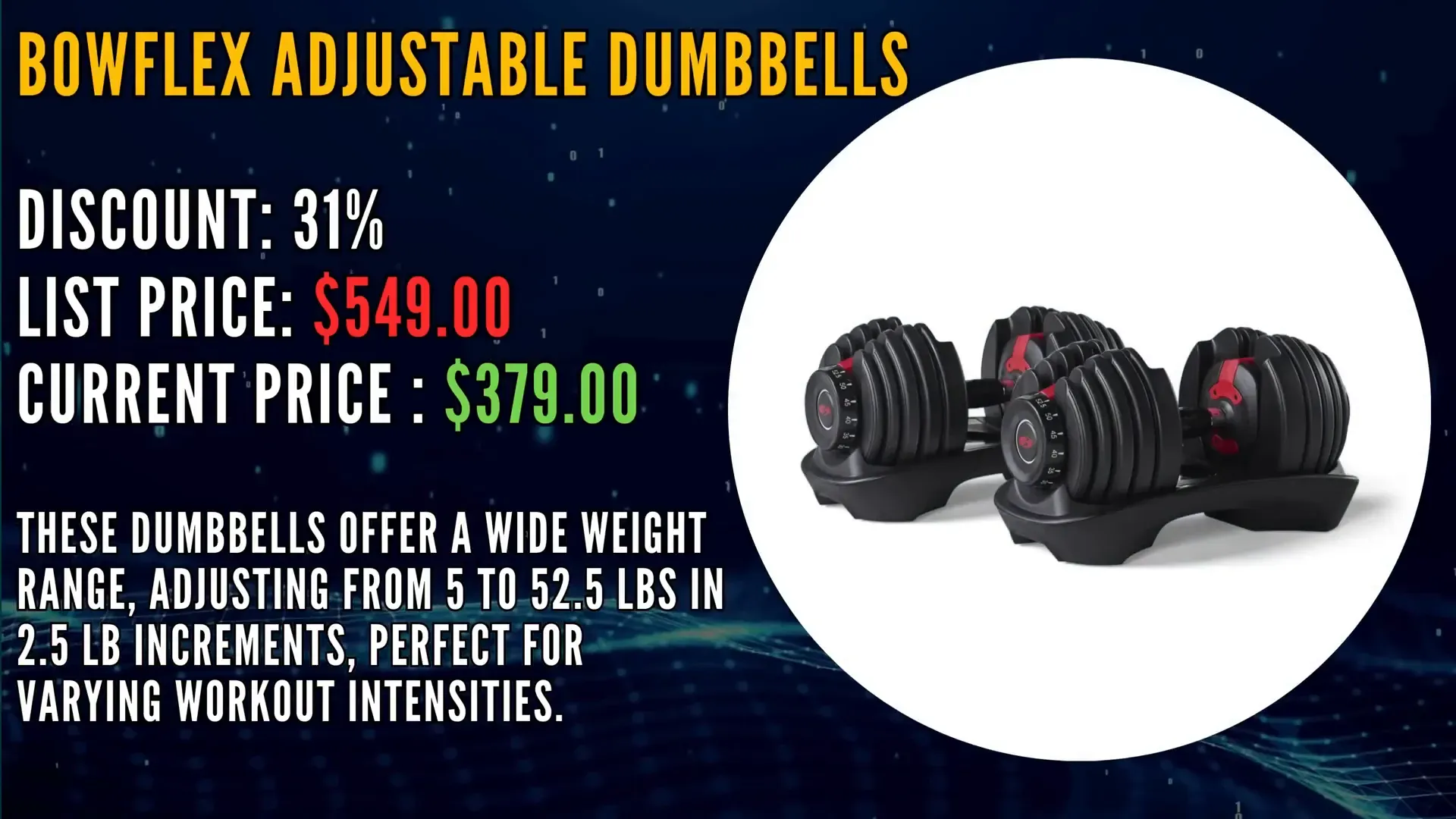 Bowflex Adjustable Dumbbells