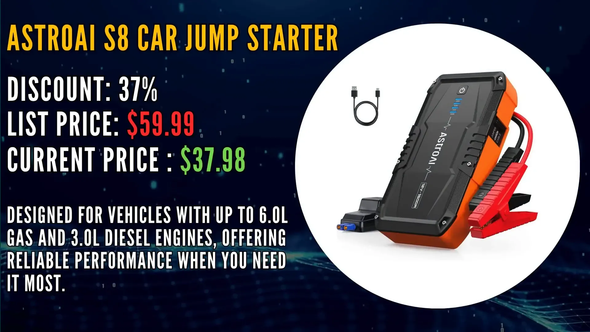 AstroAI S8 Car Jump Starter