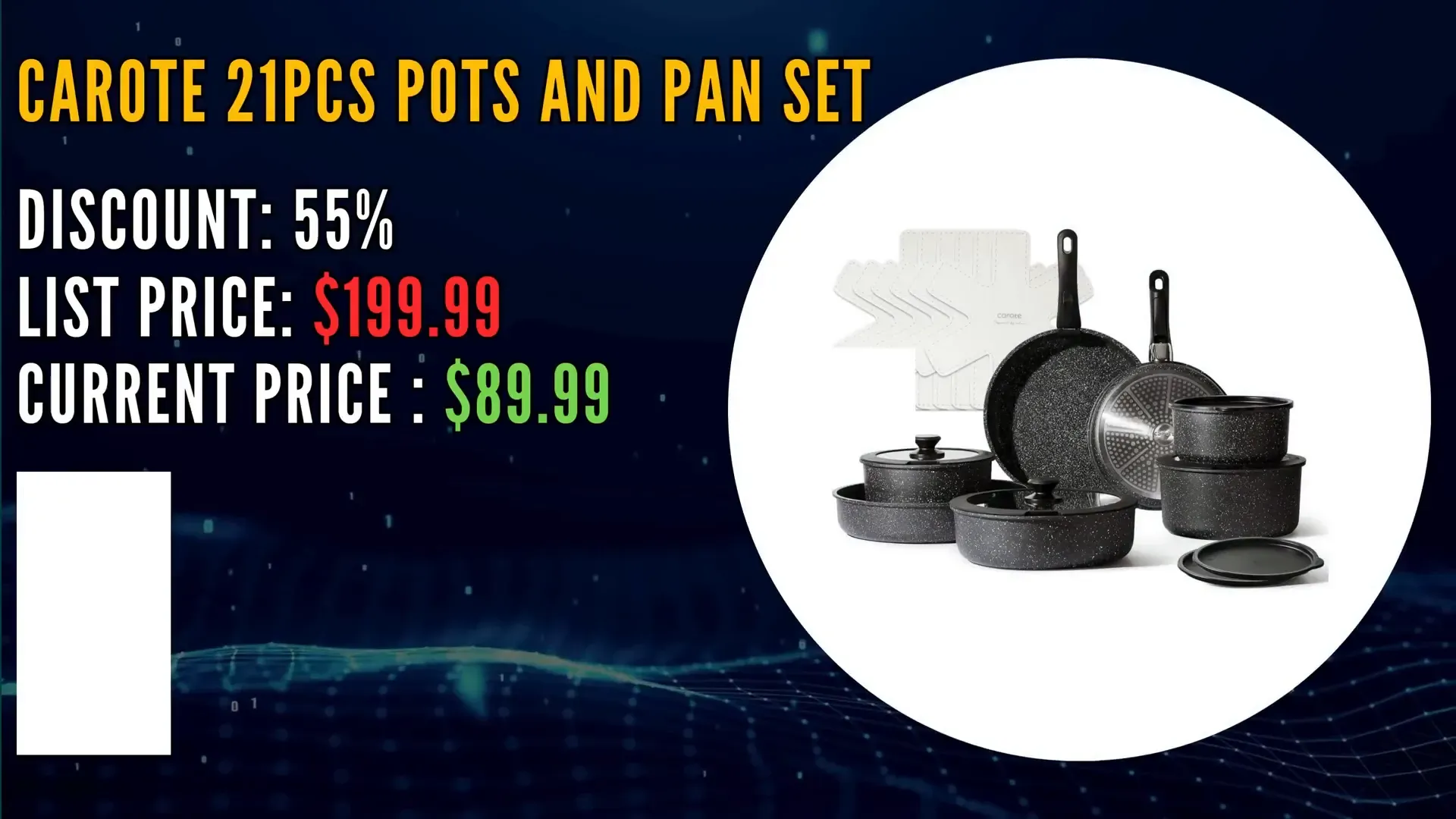 CAROTE 21-Piece Pots and Pans Set