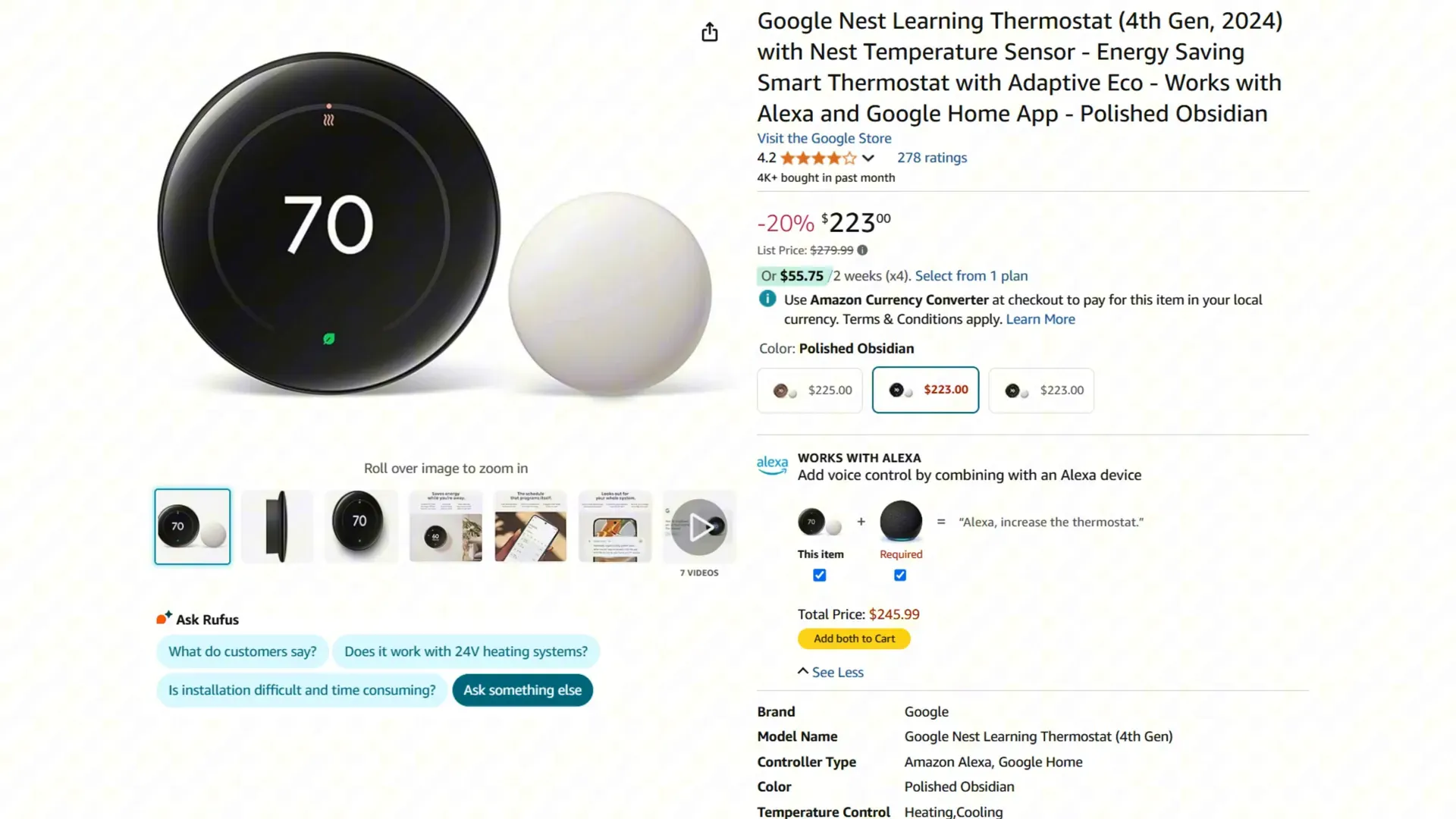 Google Nest Learning Thermostat