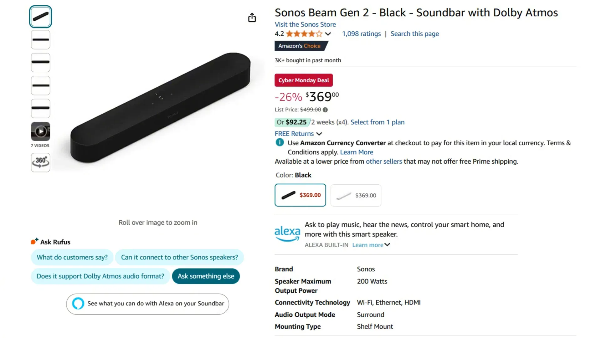 Sonos Beam Gen 2