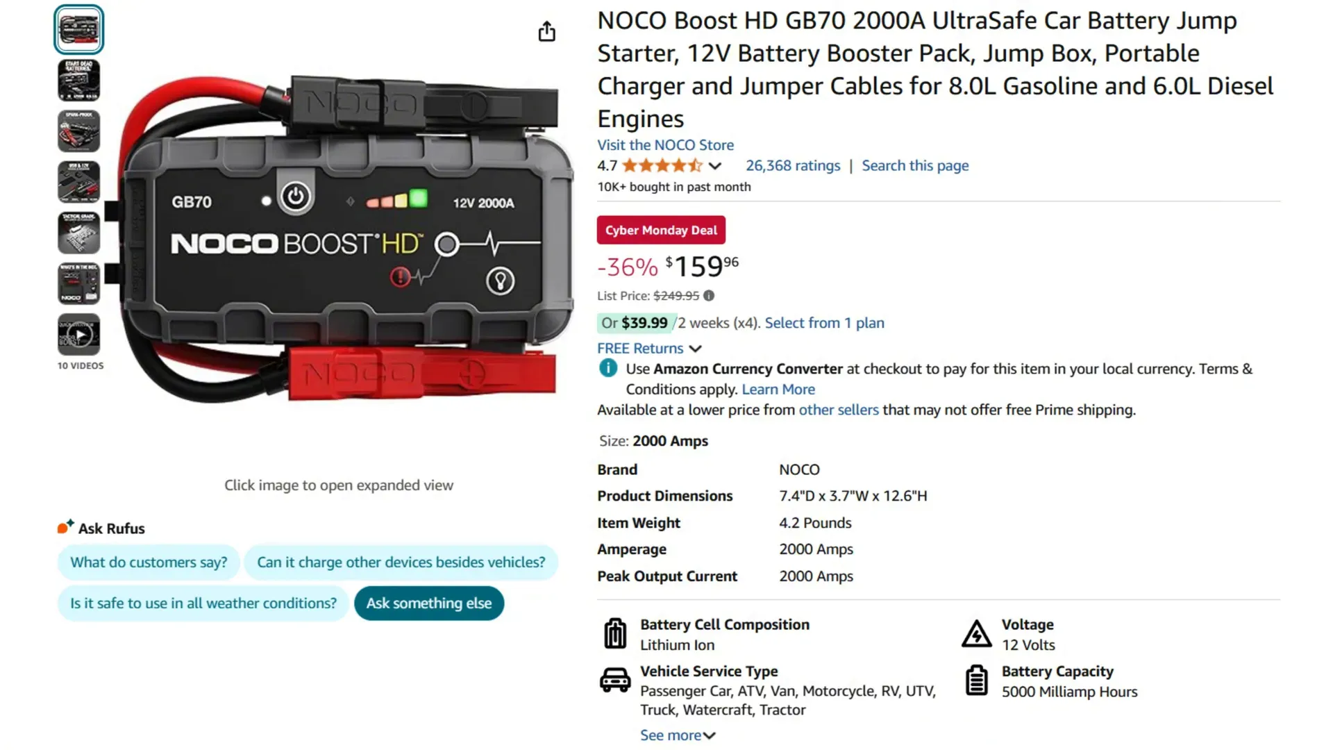 NOCO Car Jump Starter