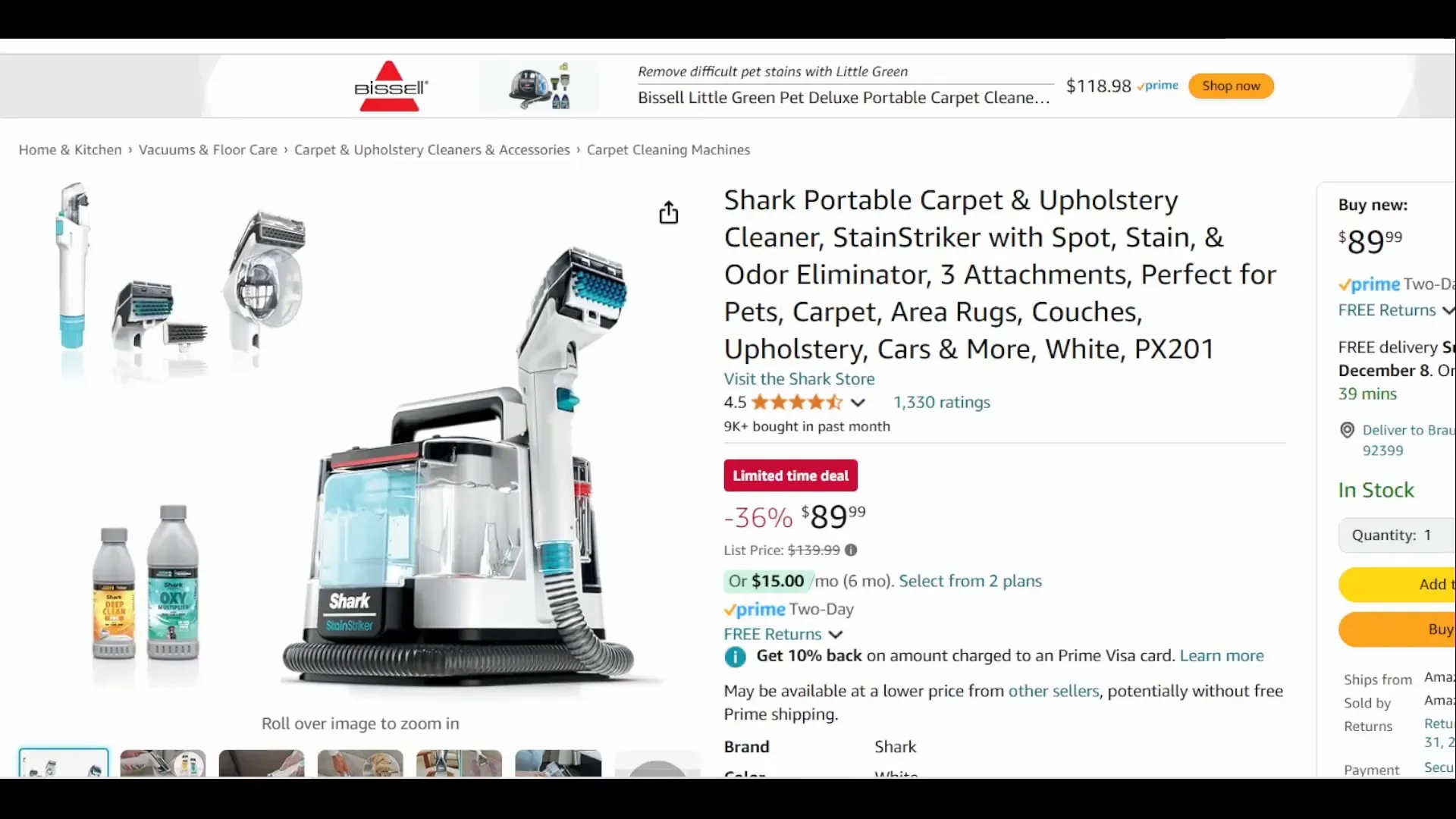 Shark Portable Carpet Cleaner