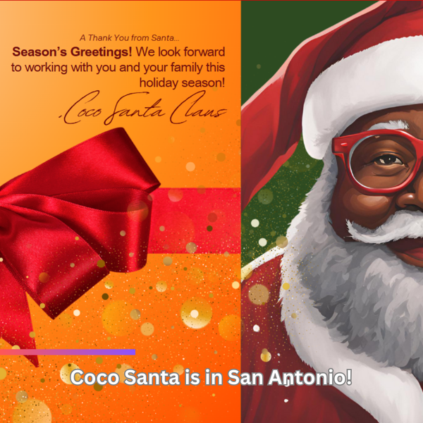 Still trying to find the Perfect Santa? Look no further, Coco Santa Claus: Spreading Holiday Cheer in San Antonio!